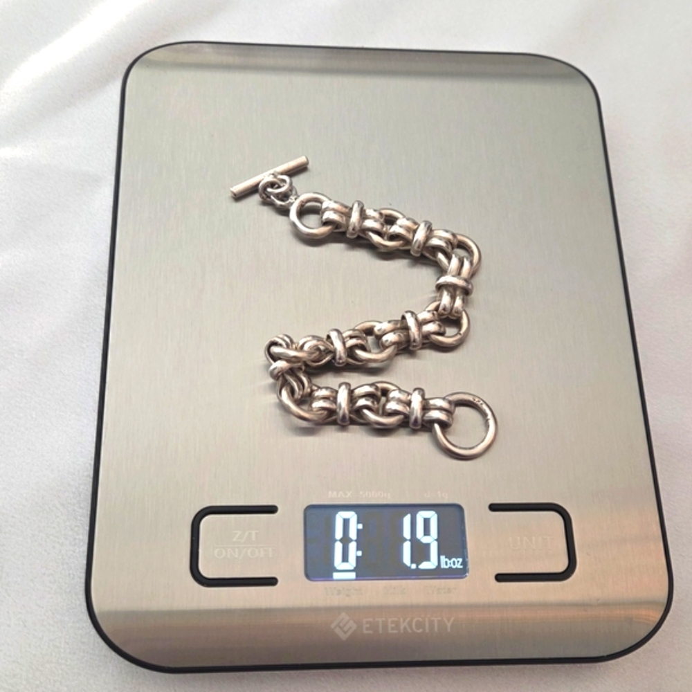 Chunky Silver Chain Bracelet - Picture 3 of 4